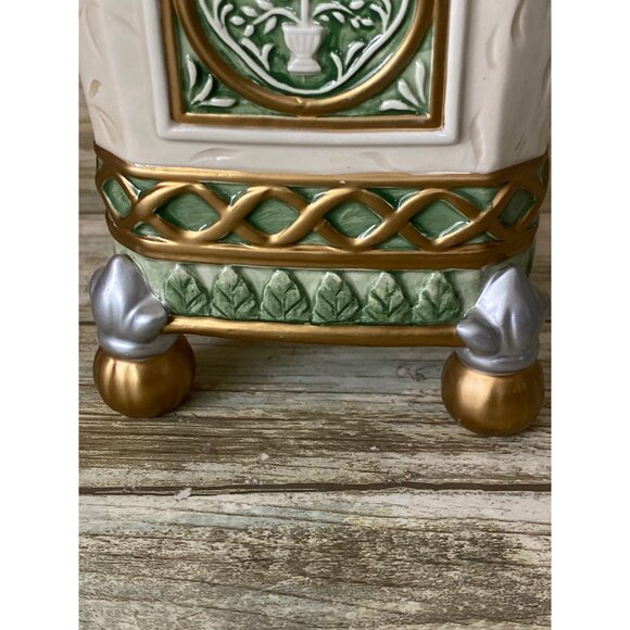 Fitz & Floyd Gregorian Classics Potpourri Jar w/ Lid Gold Trim Early 2000s Decor - Picture 4 of 13